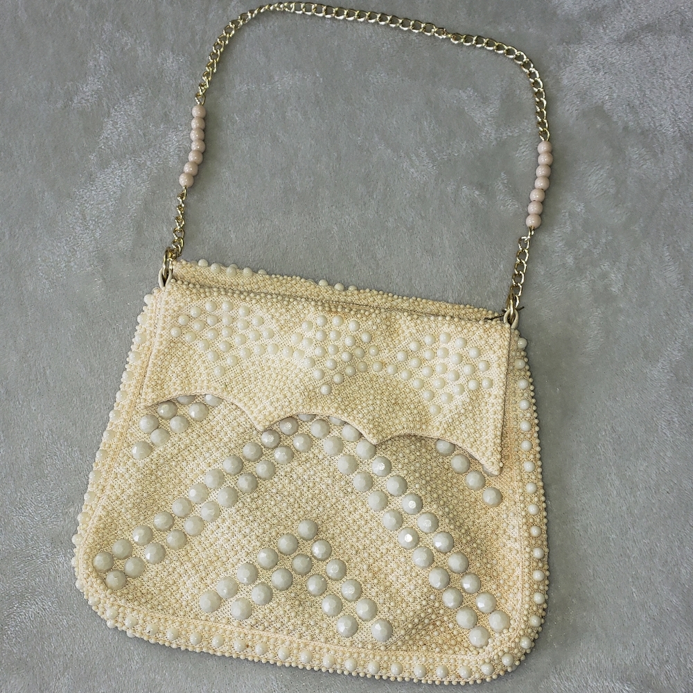 1960s Era Hand Made Vintage Beaded Handbag